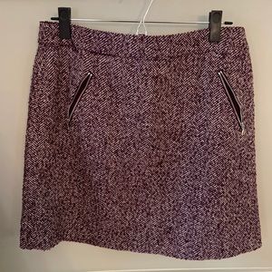 loft purple tweed skirt